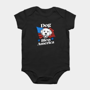 Dog Bless America Baby Bodysuit